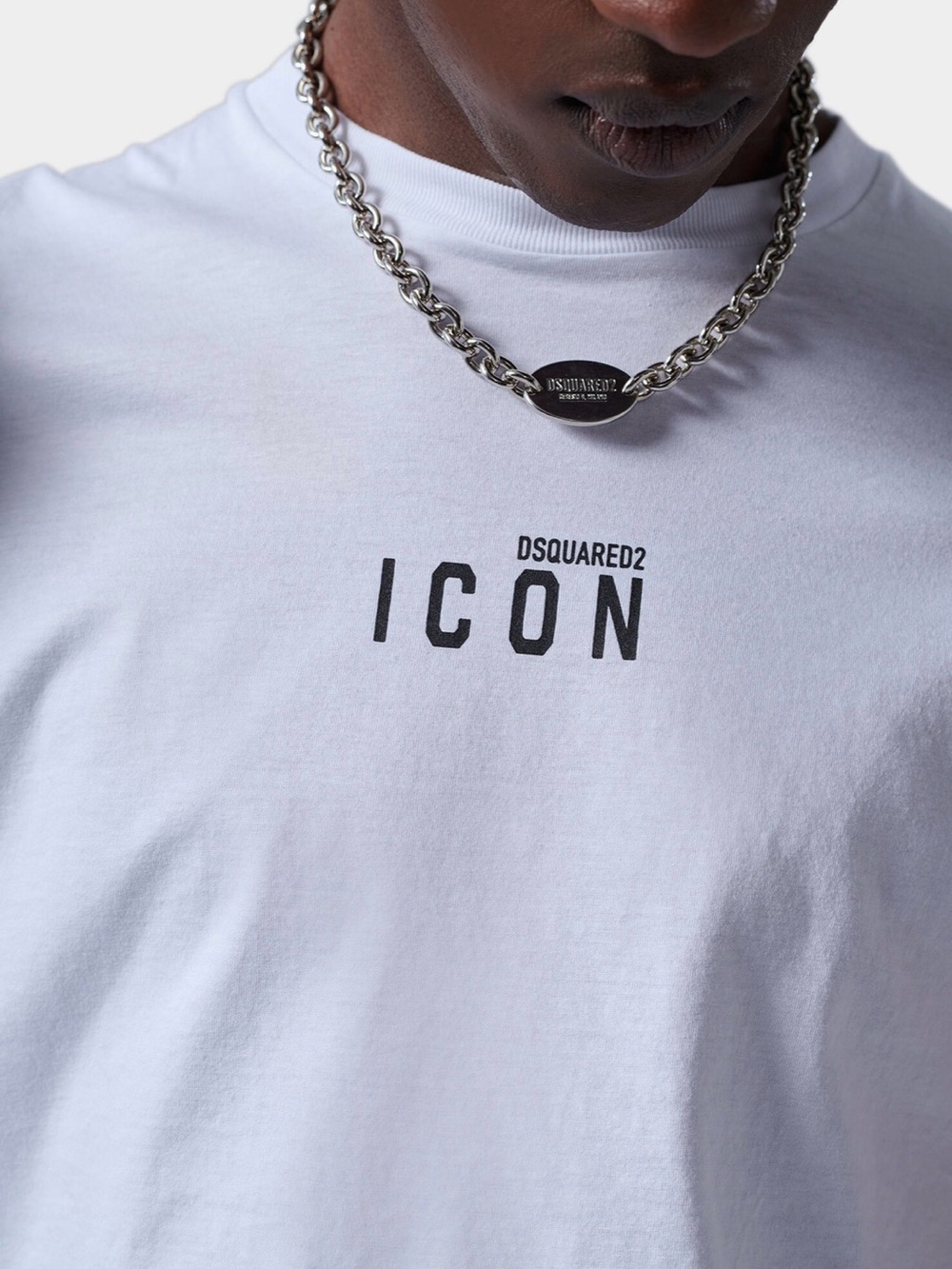 DSQUARED2 White T-Shirt with Black ICON Print XXXL fits regular XL or XXL
